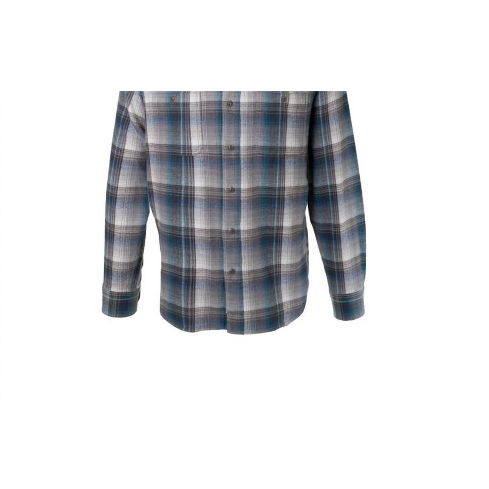 NEW SCHOTT men's plaid cotton flannel shirt in turquoise